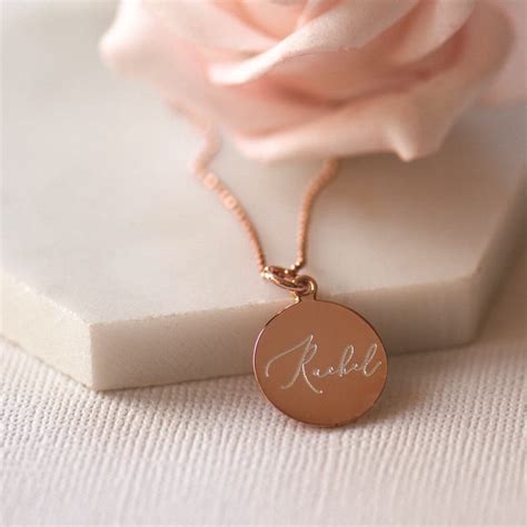 Girls Name Engraved Sterling Silver Necklace By Grace