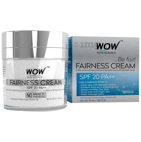 Wow Skin Science Spf 20 Fairness Cream Buy Jar Of 500 Ml Cream At