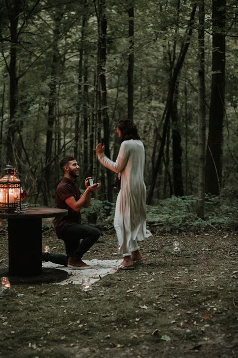 Easy And Simple Dark Woods Emotional Forest Proposal With Candlelight