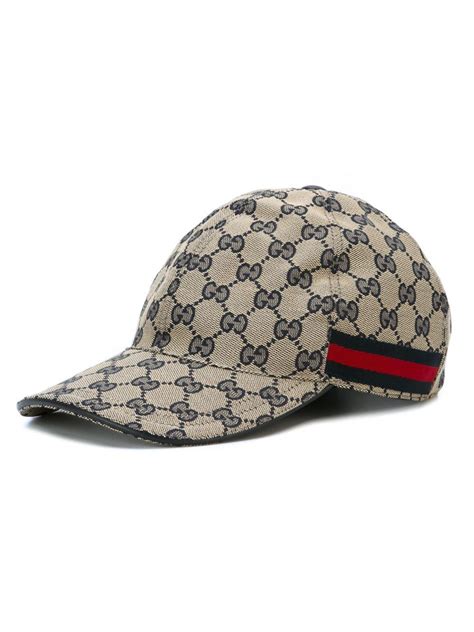 Gucci Canvas Original Gg Baseball Cap With Web In Grey Grey For Men