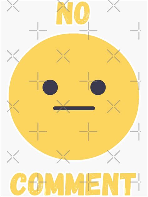 No Comment Emoji Sticker By Finn1385 Redbubble