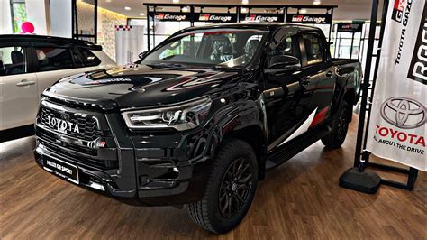 2023 Toyota Hilux Gr Sport Black Color Exterior And Interior Details