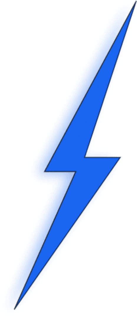 Blue Lightning Bolt Png Free Transparent Png Download Pngkey Images