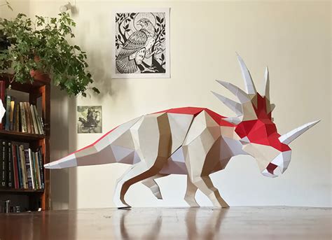 Build Your Own 3d Paper Dinosaur Models Design Swan