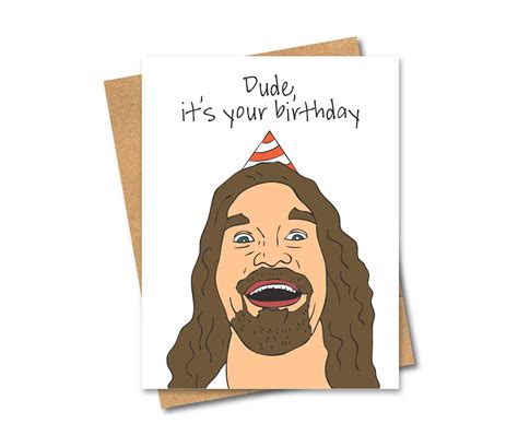 Dude Birthday Card Big Lebowski Etsy