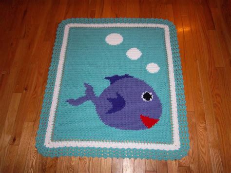 Purple Fish Baby Blanket Pattern Crochet Pdf By Jojoroseanne