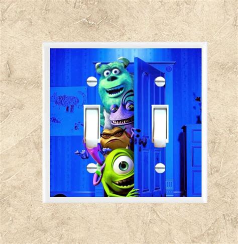 Monsters Inc 2 Light Switch Plate Cover Decoración Del Baño Etsy