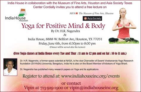 yoga for positive mind and body india house houston