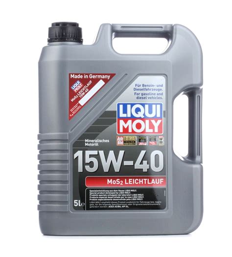 2571 Liqui Moly Мos2 Low Friction Óleo Do Motor 15w 40 5l Óleo Mineral — Compre Agora