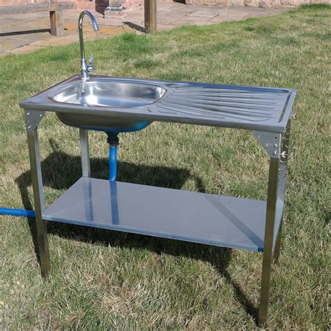Camping Sink Outdoor Stainless Steel Fishing Extra Large Draining Board