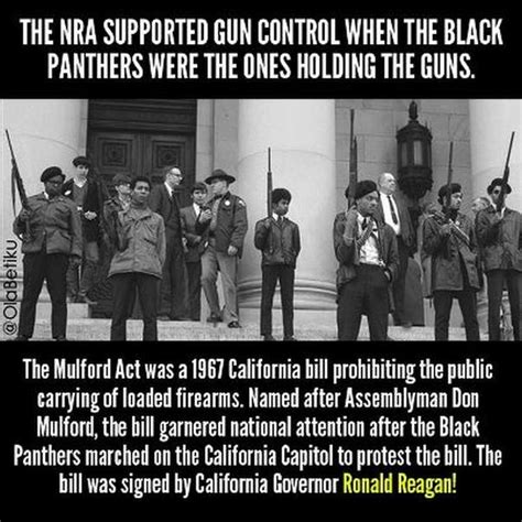 R Saddler On Twitter The Nra Supported Gun Control When Black Panthers Carried The Guns