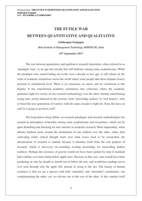 View qualitative research research papers on academia.edu for free. 002 Example Of Hypothesis In Qualitative Research Paper ~ Museumlegs