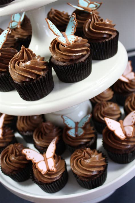 Chocolate Cupcakes With Royal Icing Butterflies Sweetopia