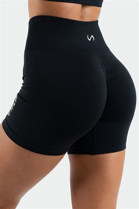 Tlf Cosmic Seamless Scrunch Butt Shorts Black 2