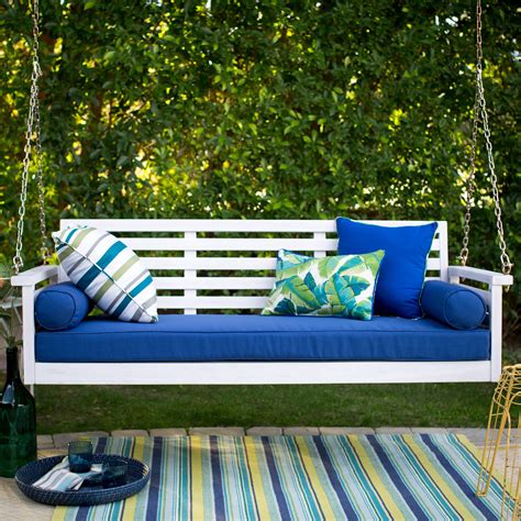 Belham Living Brighton Beach Deep Seating Porch Swing Bed With Cushion