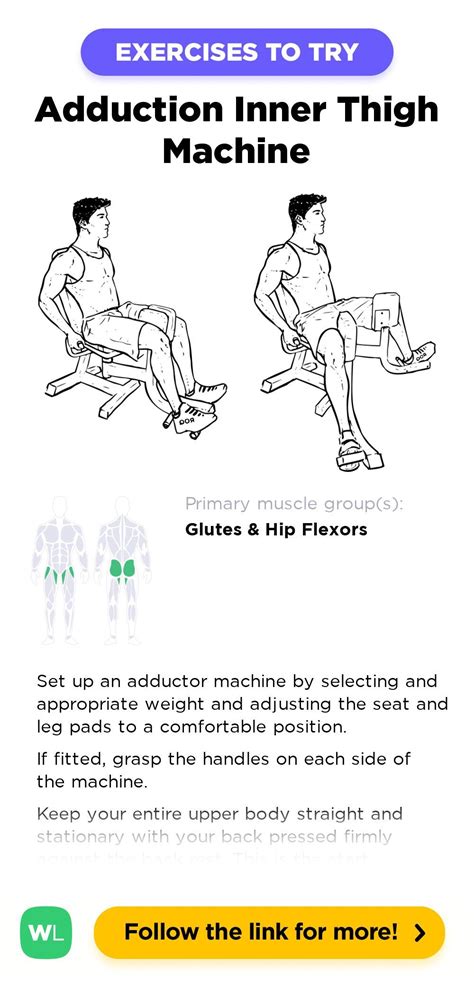 Adduction Inner Thigh Machine Is A Gym Work Out Exercise That Targets Glutes And Hip Flexors
