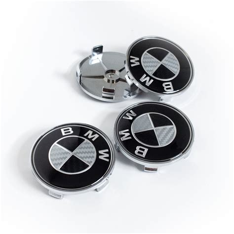 Wheel Accessories And Parts Black 68mm Carbon Fiber Bmw Logo Rim Center Hub Caps For Bmw All