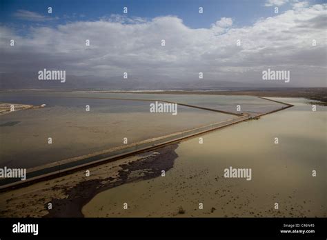Aerial Photograph Of The Southern Basin Of The Dead Sea Stock Photo Alamy