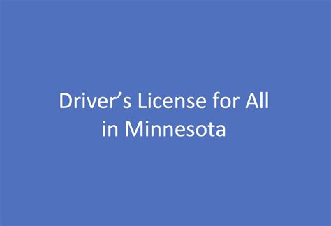Drivers License For All In Minnesota Ambrose Law Firm Pllc
