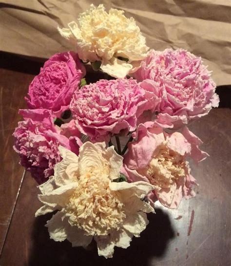 Bouquet Of 6 Dried Peonies Personally Selected For You Etsy Peonies
