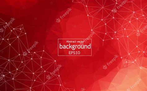 Premium Vector Abstract Red Polygonal Space Background With
