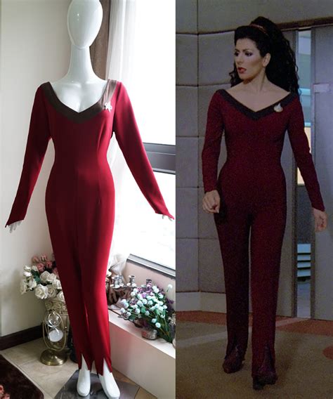 Star Trek The Next Generation Cosplay Deanna Troi Jumpsuit Costume