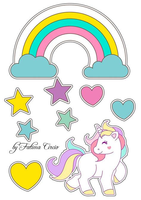 Topo De Papel Para Imprimir Unicorn Theme Party Unicorn Birthday
