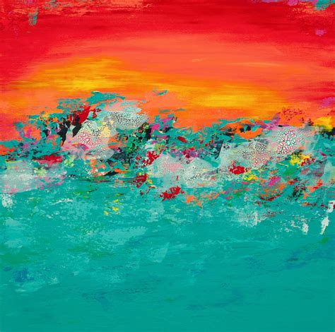 Tropical Paradise 2 24x24 Inches Hilary Winfield Fine Art