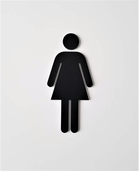 Female Bathroom Figures Set Of 2 Handicap Accessible Restroom Sign