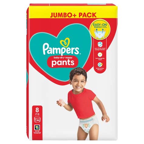 Pampers Baby Dry Nappy Pants Size 8 17kg Jumbo Pack Ocado