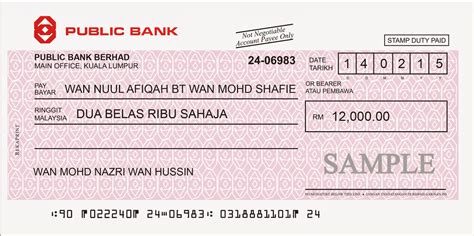 Contoh Mock Cheque Komagata Maru 100