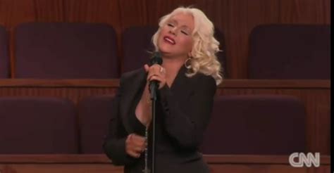 Christina Aguilera Sings At Last At Etta James Funeral Video