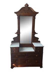 Victorian 1800s Wood And Marble Dresser And Mirror Chairish