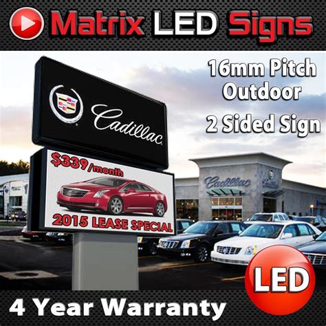 Led Sign Outdoor Full Color 2 Sided Programmable Message Display