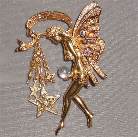 Kirks Folly Whimsical Fairy Godmother Pin Brooch Brooch Vintage