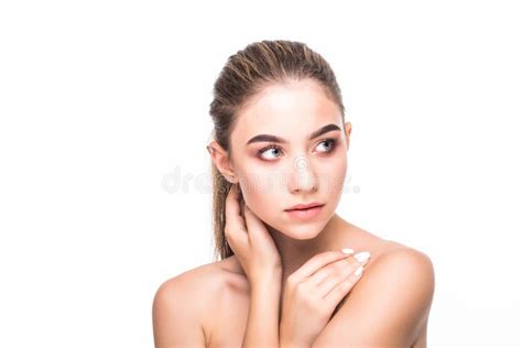 Portrait Of Beauty Woman With Eye Patches Woman Beauty Face With Mask