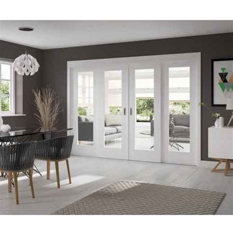 Buy Sliding French Doors With White Pattern 10 Clear Glazed Doors