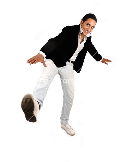 Young Casual Man Full Body Over White Background Royalty Free Stock
