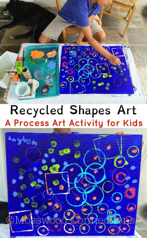 This month in our home preschool, we're celebrating the month of love. Recycled Shapes Process Art - Mosswood