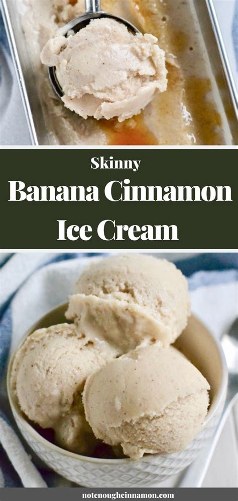 No Churn Banana Cinnamon Yogurt Ice Cream Healthy Homemade Gelato