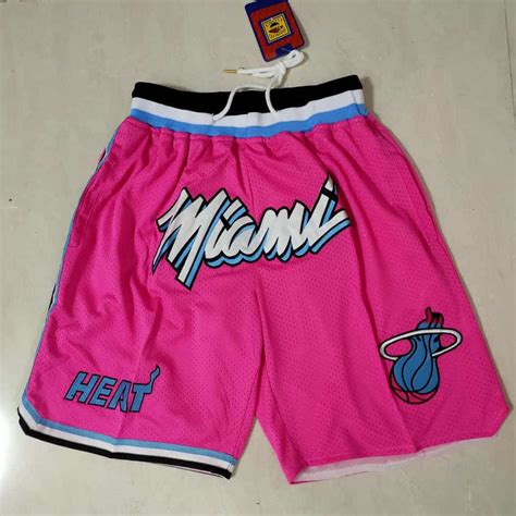 Miami Heat Pink Swingman Throwback Basketball Shorts