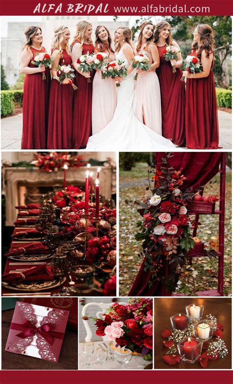 Burgundy Wedding Color Ideas Inexpensive Bridesmaid Dresses Burgundy