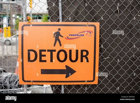 Pedestrian Detour Sign Hi Res Stock Photography And Images Alamy