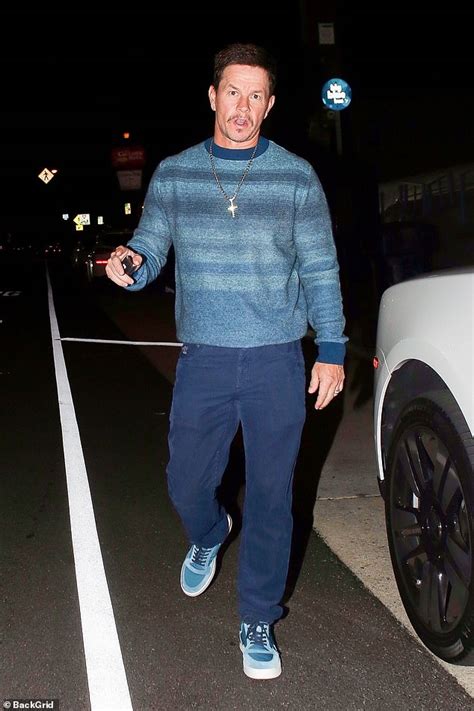 Mark Wahlberg Keeps It Casual In Colour Coordinated Blue Outfit As He