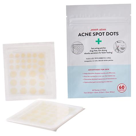 Peach Slices Acne Spot Dots Clear Hydrocolloid Acne Pimple Patch For