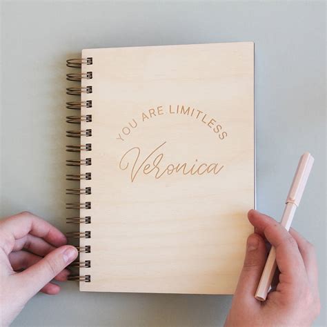 Personalised Wooden Notebook By Fira Studio