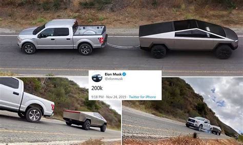 Teslas Cybertruck Takes On Fords F 150 In A Game Of Tug Of War