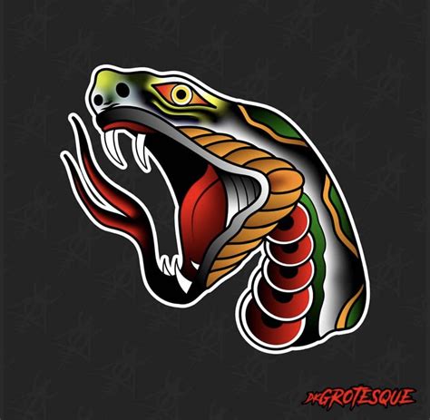 Traditional Snake Head Tattoo Meaning Best Design Idea