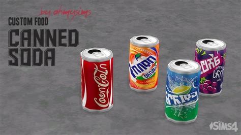 Canned Soda By Ohmysims At Mod The Sims Sims 4 Updates Sims 4 Sims