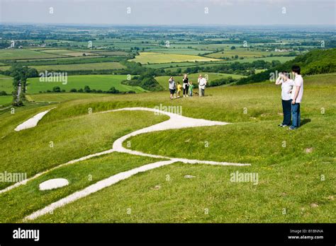 Oxfordshire White Horse Hill Uffington The White Horse Carved Into The